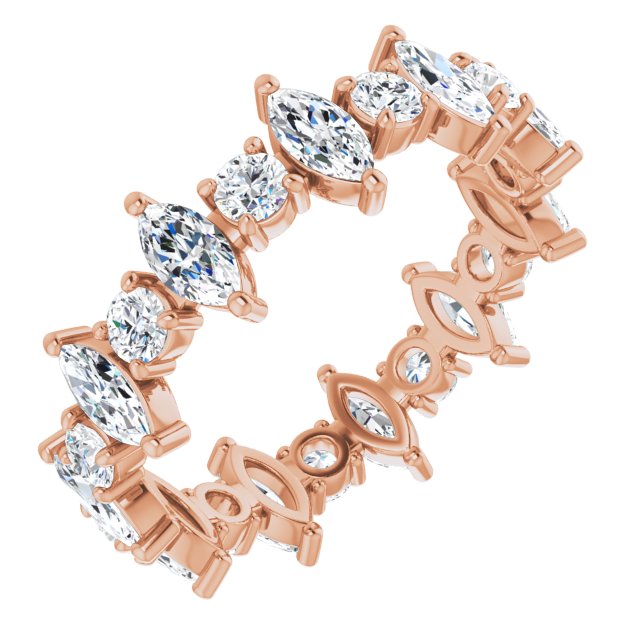 2.20 ct. Marquise & Round Diamond Eternity Band-VIRABYANI